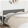 Têtes de lit 2 pcs Gris foncé 100x5x78 88 cm Tissu