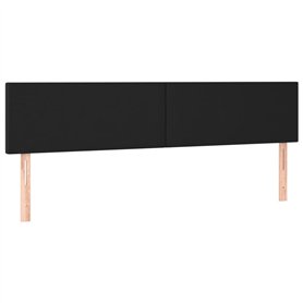 Têtes de lit 2 pcs Noir 100x5x78 88 cm Similicuir