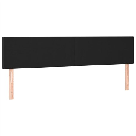Têtes de lit 2 pcs Noir 100x5x78 88 cm Similicuir