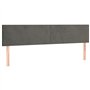 Têtes de lit 2 pcs Gris foncé 100x5x78 88 cm Velours