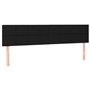 vidaXL Lot de 2 têtes de lit en tissu Noir 80 x 5 x 78/88 cm