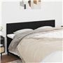 vidaXL Lot de 2 têtes de lit en tissu Noir 80 x 5 x 78/88 cm
