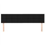 vidaXL Lot de 2 têtes de lit en tissu Noir 80 x 5 x 78/88 cm