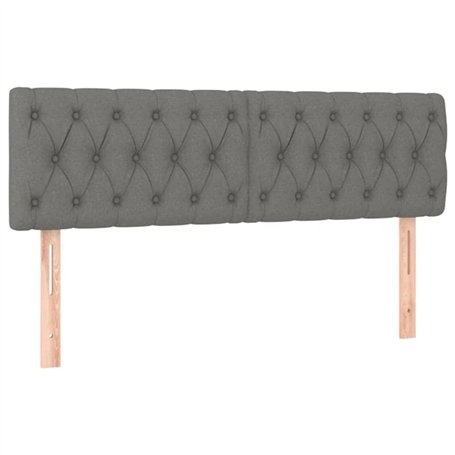 Têtes de lit 2 pcs Gris foncé 80x7x78 88 cm Tissu