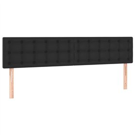 Têtes de lit 2 pcs Noir 80x5x78 88 cm Similicuir