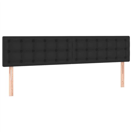 Têtes de lit 2 pcs Noir 80x5x78 88 cm Similicuir