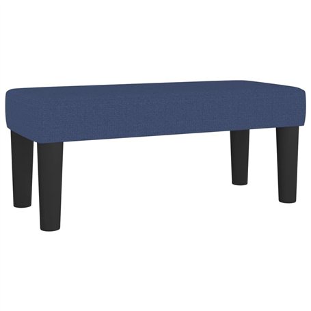 vidaXL Banc Ottoman Banquette Rembourré Banc de Lit Banc d'Entrée Chambre à Coucher Salon Couloir Intérieur Bleu 70x30x30 cm Tis