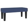 vidaXL Banc Ottoman Banquette Rembourré Banc de Lit Banc d'Entrée Chambre à Coucher Salon Couloir Intérieur Bleu 70x30x30 cm Tis