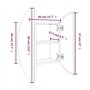 Armoire de salle de bain miroir rond et LED Blanc 40x40x17,5 cm