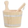 Ensemble de seau et louche pour sauna Bois massif de pin