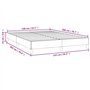 Cadre de lit sans matelas taupe 140x200 cm tissu