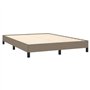 Cadre de lit sans matelas taupe 140x200 cm tissu