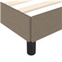 Cadre de lit sans matelas taupe 140x200 cm tissu