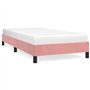 Cadre de lit sans matelas rose 100x200 cm velours