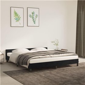 vidaXL Cadre de lit sans Matelas Noir 160x200 cm Velours
