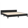 vidaXL Cadre de lit sans Matelas Noir 160x200 cm Velours