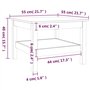 vidaXL Tavolino da Salotto Miele 55x55x40 cm Legno Massello di Pino