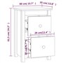 vidaXL Comodini 2 pz Miele 40x35x61,5 cm in Legno Massello di Pino