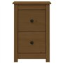 vidaXL Comodini 2 pz Miele 40x35x61,5 cm in Legno Massello di Pino