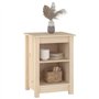 vidaXL Comodini 2 pz Grigi 40x35x55 cm in Legno Massello di Pino