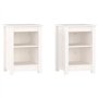 vidaXL Comodini 2 pz Bianchi 40x35x55 cm in Legno Massello di Pino