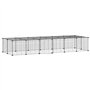vidaXL Cage Animaux de Compagnie à 28 Panneaux et Porte Noir 35x35 cm Enclos