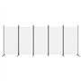 vidaXL Cloison de Séparation 5 Panneaux Séparateur de Pièce Pliable Diviseur Écran d'Intimité Paravent Décoration Salon Blanc 43