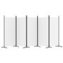 vidaXL Cloison de Séparation 5 Panneaux Séparateur de Pièce Pliable Diviseur Écran d'Intimité Paravent Décoration Salon Blanc 43