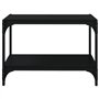 Meuble TV Noir 60x33x41 cm Bois d'ingénierie et acier