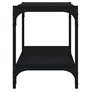 Meuble TV Noir 60x33x41 cm Bois d'ingénierie et acier