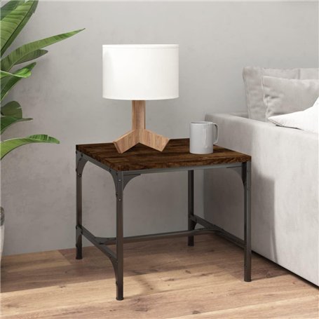 vidaXL Tavolino Rovere Fumo 40x40x35 cm in Legno Multistrato