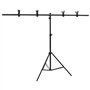 Bussandri Exclusive - Support de fond en forme de T 151x60x(70-200) cm noir