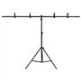 Bussandri Exclusive - Support de fond en forme de T 151x60x(70-200) cm noir