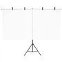 Bussandri Exclusive Bussandri Exclusive Support de sol en forme de T Noir 201 x 60 x (70-200) cm
