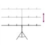 Bussandri Exclusive Bussandri Exclusive Support de sol en forme de T Noir 201 x 60 x (70-200) cm
