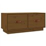 Meuble TV Marron miel 80x34x35 cm Bois de pin massif