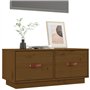 Meuble TV Marron miel 80x34x35 cm Bois de pin massif