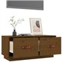Meuble TV Marron miel 80x34x35 cm Bois de pin massif