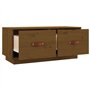 Meuble TV Marron miel 80x34x35 cm Bois de pin massif