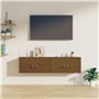 Armoires murales 2 pcs Marron miel 60x30x30 cm Pin massif