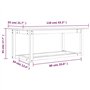 vidaXL Tavolino da Salotto 110x55x45 cm Legno Massello di Pino