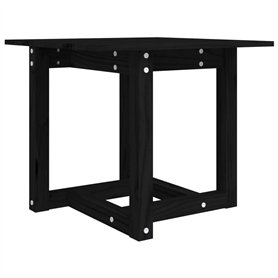vidaXL Tavolino da Salotto Nero 50x50x45 cm in Legno Massello di Pino
