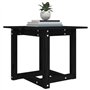 vidaXL Tavolino da Salotto Nero 50x50x45 cm in Legno Massello di Pino
