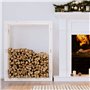 Support pour bois de chauffage Blanc 80x25x100 cm Bois de pin