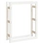 Support pour bois de chauffage Blanc 80x25x100 cm Bois de pin