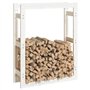 Support pour bois de chauffage Blanc 80x25x100 cm Bois de pin