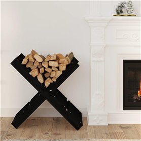 Porte-bûches VidaXL Noir 47x39