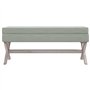 Tabouret de rangement Gris clair 110x45x49 cm Velours
