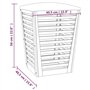 Bussandri Exclusive - Tabouret de salle de bain 40,5x40,5x56 cm en noyer massif