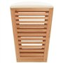 Bussandri Exclusive - Tabouret de salle de bain 40,5x40,5x56 cm en noyer massif